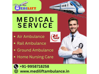 Book the Medilift Train Ambulance service in Ranchi for protected Patient shifting