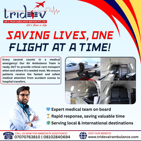 you-can-fly-with-medical-care-service-in-tridev-air-ambulance-services-in-guwahati-big-0