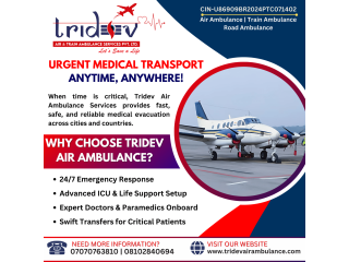 Call To the Tridev Air Ambulance Services in Patna