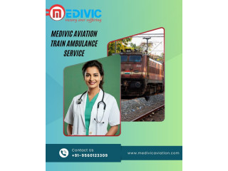 Medivic Aviation Train Ambulance Service in Guwahati provides top-class care during the journey