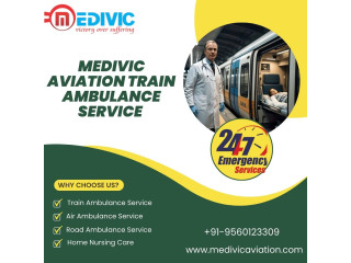 Medivic Aviation Train Ambulance Service in Patna provides top-quality care during transfer