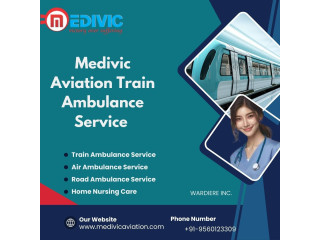 Medivic Aviation Train Ambulance Services in Patna carries equipment for relocation