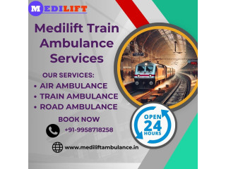 Choose Medilift Train Ambulance Services in Delhi and get state-of-the-art facilities