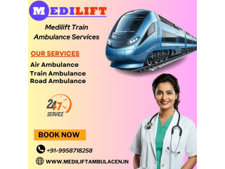 Medilift Train Ambulance Service in Patna helps in medical transportation of critical patient