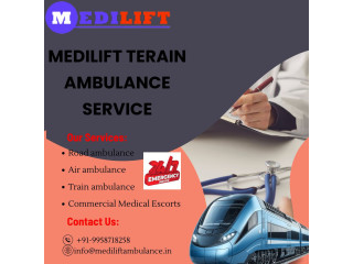 Medilift Train Ambulance service in Jamshedpur emergency faster transport service