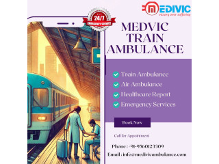 Medivic Train Ambulance service in Patna is an efficient and transferable healthcare transportation