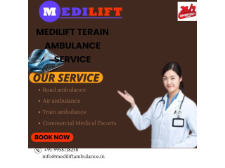 Medilift train ambulance service in Bangalore emergency medical transfer service provides