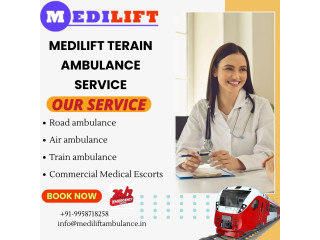 Medilift Train Ambulance Service in Ranchi helps with crucial patient medical transfer