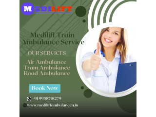 Medilift Train Ambulance Service in Delhi transport sick patient service