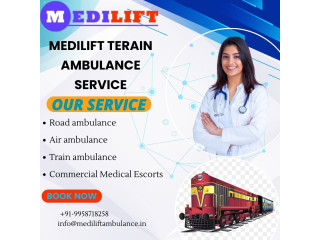 Medilift Train Ambulance Service in Kolkata saves the lives of inpatient