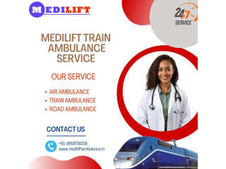 Medilift Train Ambulance service in Jamshedpur emergency faster transport service