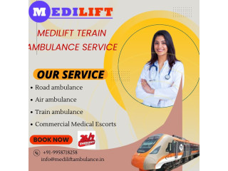 Medilift Train Ambulance Service in Dibrugarh transport patient service