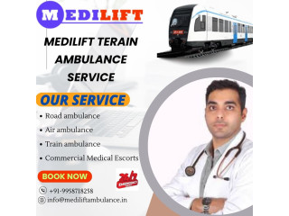 Medilift Train Ambulance Service in Patna for Emergency Care Patients in Urgency