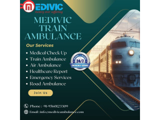 Medivic train ambulance service in Patna is affordable, reliable, and well-equipped