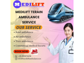 Medilift Train ambulance service in Patna Medical Train transport service