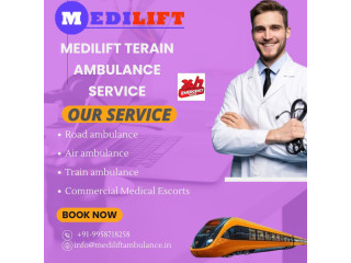 Medilift Train Ambulance Service in Kolkata is a health care train service provided for emergency