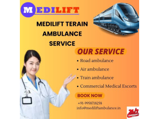 Medilift Train ambulance service in Patna critical health care medical transport services