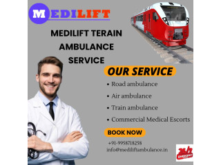 Medilift Train Ambulance in Guwahati crisis medical transportation provided