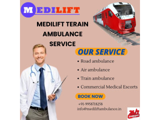 Medilift Train Ambulance in Kolkata critical crisis medical transportation provided