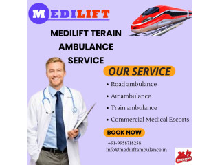 Medilift Train ambulance service in Mumbai provides sick patient transportation