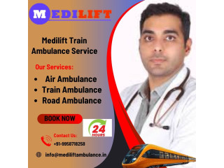 Patna has Medilift medical train ambulance transport services