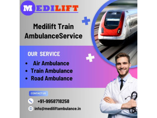 Medilift Train Ambulance in Kolkata gets critical crisis medical transported