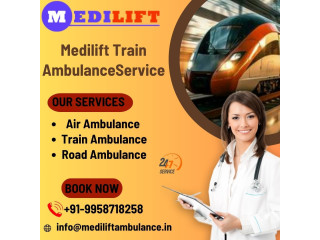 Medilift Train Ambulance Service in Jamshedpur sick patient Transport  service