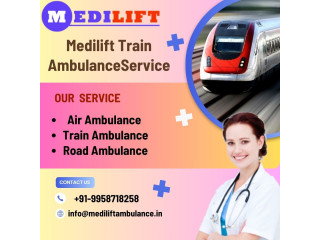 Medilift Train ambulance service in Dibrugarh Predicament provides transport Support