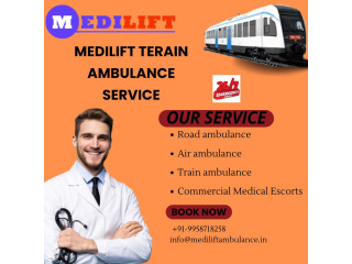 Medilift Train Ambulance in Kolkata gets easily critical crisis medical patients transported