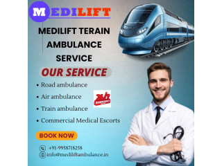 Medilift Train Ambulance in Kolkata gets critical disease patient medical transported