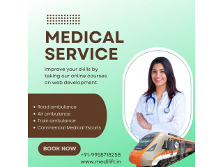 Medilift Train Ambulance Services in Allahabad provides medical help