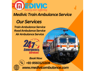 Medivic Train Ambulance in Raipur Transports Patients Comfortably