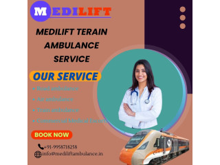 Medilift Train Ambulance Services in Dibrugarh provides medical help