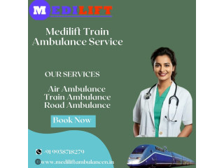 Medilift Train Ambulance Service in Jamshedpur Patient transport service provides