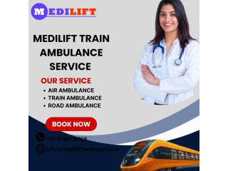 Use Medilift Train Ambulance in Dibrugarh for risk-free patient shift