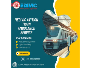 Reserve Medivic Aviation Train Ambulance Service with ICU in Patna