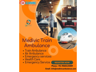 Medivic Train Ambulance Service in Lucknow operates round-the-clock