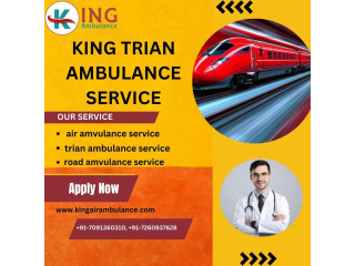 King Train Ambulance Service in Delhi for healthier Transfer Services is available