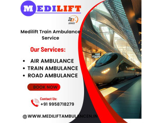 Use the fully advanced Medilift Train Ambulance Service in Pune with the Medical Team