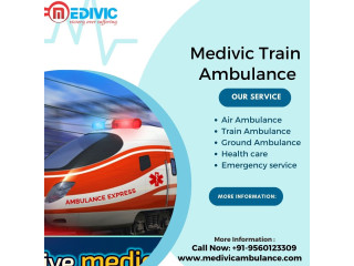 Medivic Train Ambulance Service in Patna provides world-class medical transportation