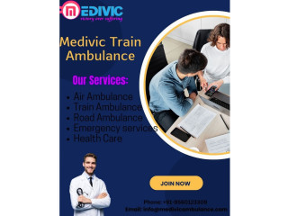 Medivic Train Ambulance Services in Guwahati can handle all types of medical emergencies