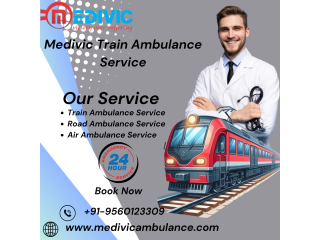 Medivic Train Ambulance Service in Jamshedpur provides all the necessary facilities for every patient.