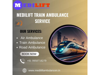 Medilift Train Ambulance services  in  Lucknow offers emergency transport service