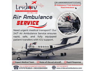 Great Provision to Go to Other States by Tridev Air Ambulance Services in Kolkata